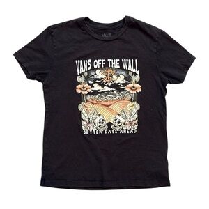 Vans Women’s Graphic Tee Better Days Ahead Dark Gray Multi Size XS